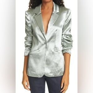 US 12 Cinq A Sept Kylie Hammered Satin Jacket